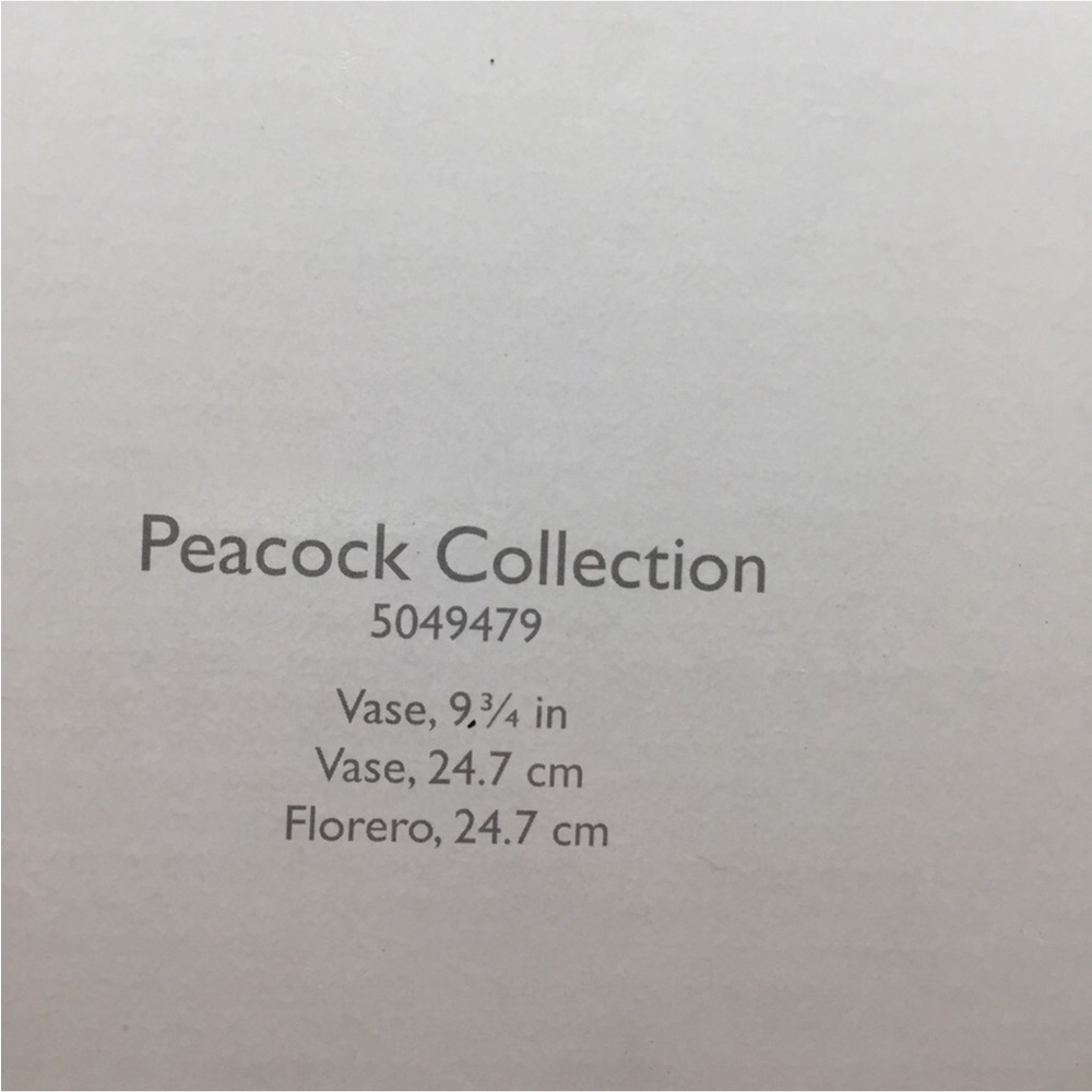MIKASA CRYSTAL VASE "PEACOCK" 9.75" Celebrations - Picture 9 of 9